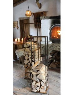 Gartendeko Rost Schlichter Kaminholz Stapler - Frame - 121 cm hoch - groß 
massiver und moderner Kaminholzregal Frame gibt dein 2