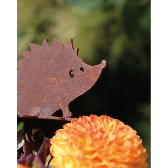 Start Rost Igel auf Ahornblatt sitzend - Höhe 13 cm 
Höhe 13 cm
