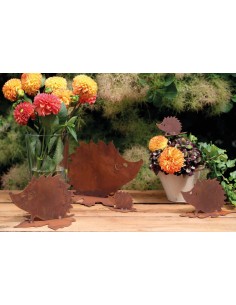 Start Rost Igel auf Ahornblatt sitzend - Höhe 13 cm 
Höhe 13 cm
 2