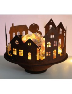 Start Lichthäuser Deko Ring 47 cm Ø - Lichthaus zum Stellen und Aufhängen 
Durchmesser 47 cm
Höhe 28 cm
 2