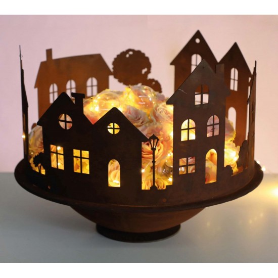 Start Lichthäuser Deko Ring 47 cm Ø - Lichthaus zum Stellen und Aufhängen 
Durchmesser 47 cm
Höhe 28 cm