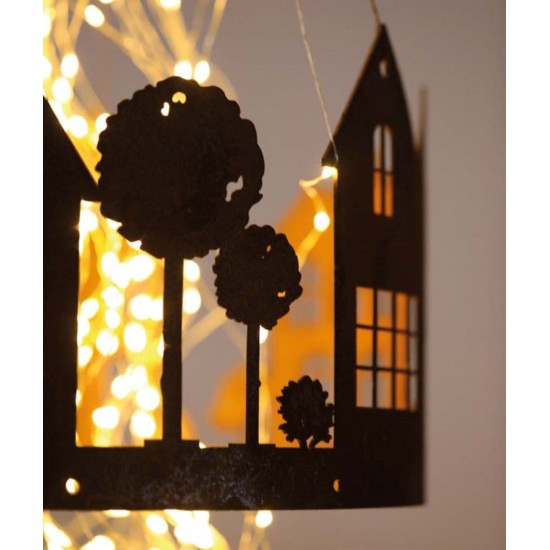 Start Lichthäuser Deko Ring 47 cm Ø - Lichthaus zum Stellen und Aufhängen 
Durchmesser 47 cm
Höhe 28 cm