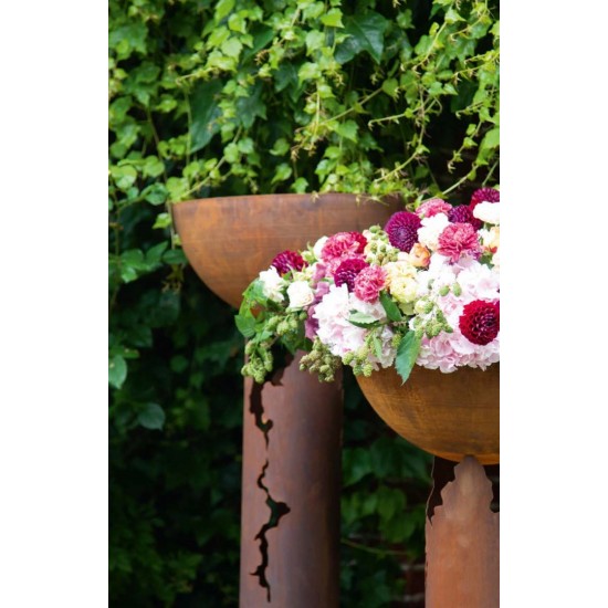 Gartendeko Rost Runde Rost Säule Ferraio Höhe 125cm, Ø 20 cm inkl. Standfuß - klein 
Höhe 125 cm
Durchmesser 20 cm
