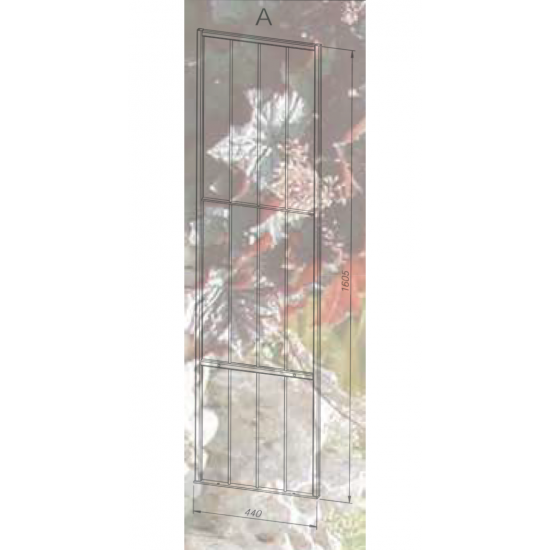 Rosenbögen und Rankhilfen Rost Rosenbogen pur Seitenteil A Höhe 160,5 cm x Breite 44 cm Seitenteil A 160,5 x 44 cm