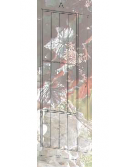 Rosenbögen und Rankhilfen Rost Rosenbogen pur Seitenteil A Höhe 160,5 cm x Breite 44 cm Seitenteil A 160,5 x 44 cm