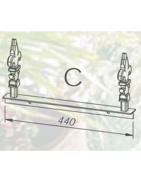 Rosenbögen und Rankhilfen Lilienspitze für Rosenbogen Bausatz Classic oder Pur 
Lilienspitze Tiefe 44 cm
Kann in die Mitte des