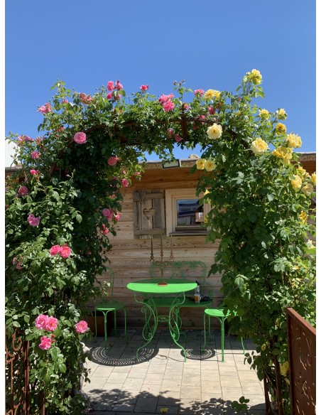 Rosenbogensystem Classic Rost Rosenbogen Classic mit Kronenspitze Höhe 225 x 125 cm Rost Rosenbogen Classic mit Kronenspitze Höh