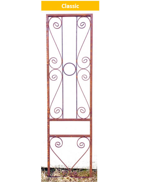 Rosenbögen und Rankhilfen Rost Rosenbogen classic Seitenteil A Höhe 160,5 cm x Breite 44 cm Seitenteil A 160,5 x 44 cm