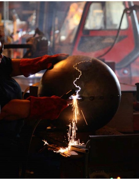 Gartendeko Rost Edelrost Kugelvase - Ø 40 cm Durchmesser 40 cm