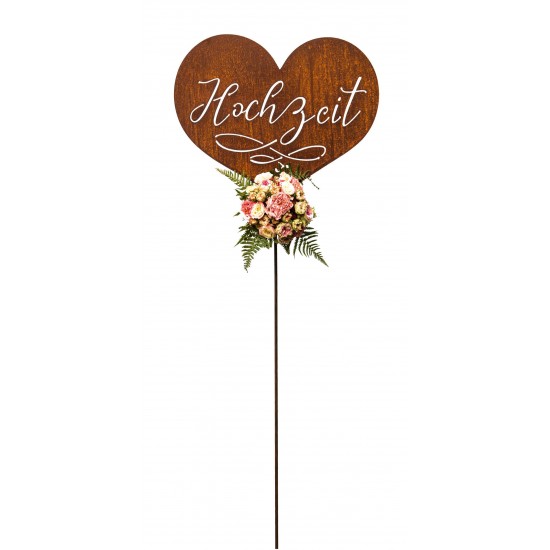 Gartenstecker Herz Gartenstecker Hochzeit Höhe 157 cm Produktdetails:

Höhe des Herzes: 37 cm
Breite des Herzes: 49 cm
Stabl