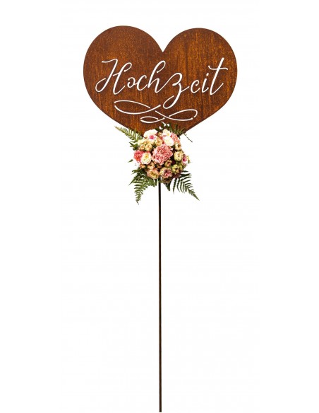 Gartenstecker Herz Gartenstecker Hochzeit Höhe 157 cm Produktdetails:

Höhe des Herzes: 37 cm
Breite des Herzes: 49 cm
Stabl