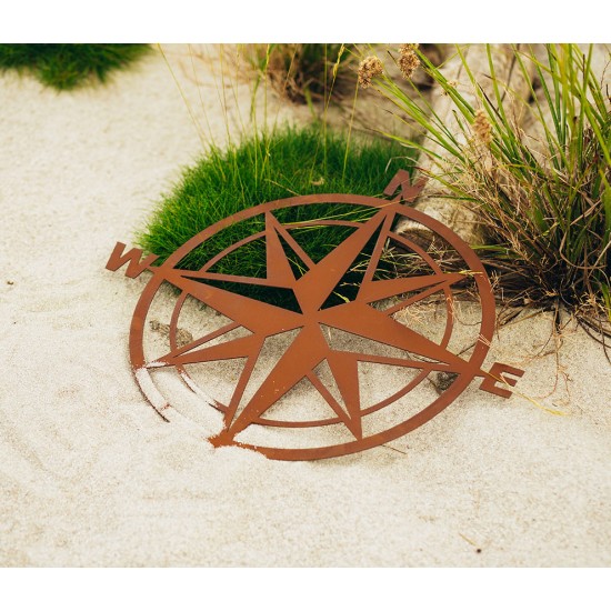 Wandbild Kompass - Durchmesser 50 cm