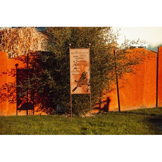 Gartenstecker Spatz - Höhe 205 cm