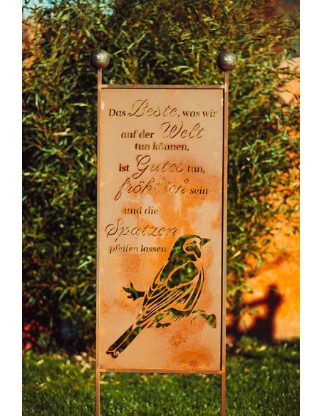 Gartenstecker Spatz - Höhe 205 cm