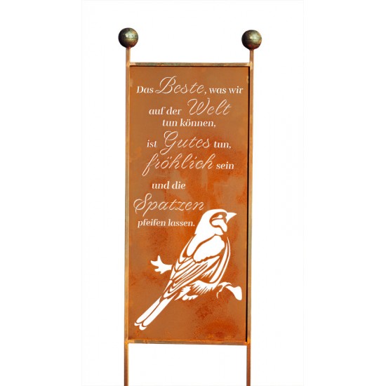 Gartenstecker Spatz - Höhe 205 cm