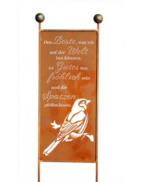 Gartenstecker Spatz - Höhe 205 cm