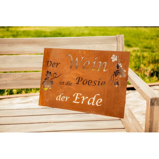 Spruchtafel - Der Wein ist die Poesie der Erde