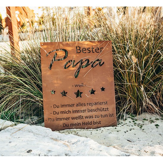 Spruch Bester Papa, weil&hellip; Du alles reparierst Du mich immer beschützt Du weißt, was zu tun