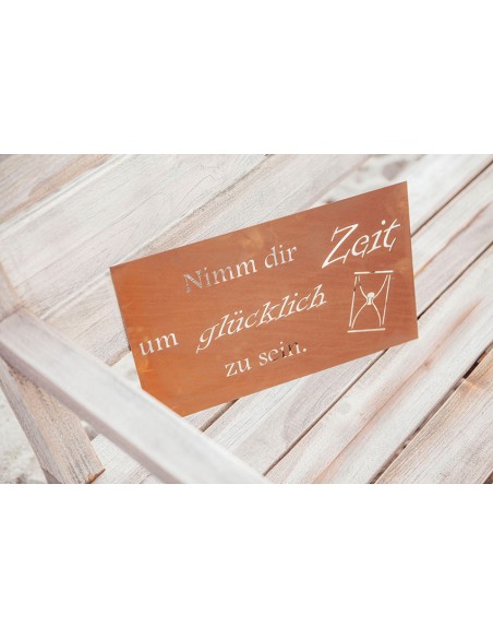 Spruchtafel - Nimm dir Zeit um glücklich zu sein Spruchtafel - Nimm dir Zeit um glücklich zu sein