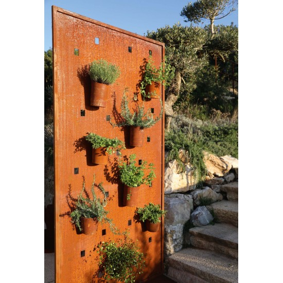 Pflanzgefäße + Schalen + Kronen Topf mit Haken für Paravent - groß - 17 cm hoch Pflanztöpfe zum Einhängen in ein Paravent.

Hö