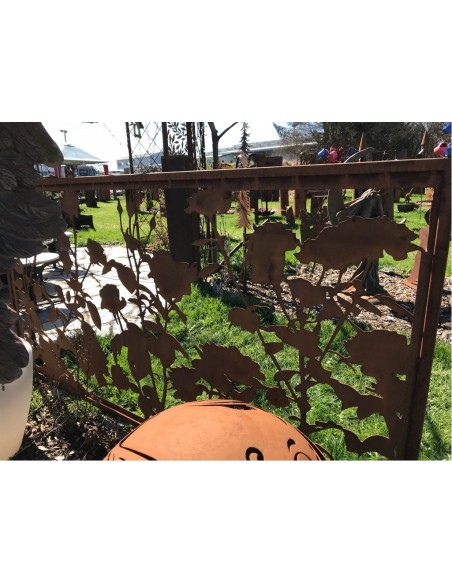 Sichtschutzwände und Paravents Sichtschutwand Quer -Lovely- Rosen Motiv Höhe 100 cm Breite  200 cm mit Umrandung 







