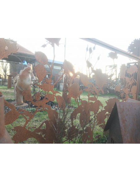 Sichtschutzwände und Paravents Sichtschutwand Quer -Lovely- Rosen Motiv Höhe 100 cm Breite  200 cm mit Umrandung 







