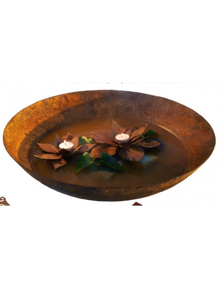 runde Pflanzschalen runde Feuerschale aus 3 mm Stahl, 80 cm Durchmesser 
Höhe 10 cm
Durchmesser 80 cm
