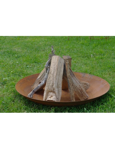 runde Pflanzschalen runde Feuerschale aus 3 mm Stahl, 80 cm Durchmesser 
Höhe 10 cm
Durchmesser 80 cm
