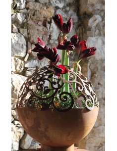 Halbkugeln  Barock-Halbkugel mit Ring - Ø 50 cm Ø 50 cm
mit angeschweißtem Ring an der Innenseite der Öffnung
passt genau auf  2