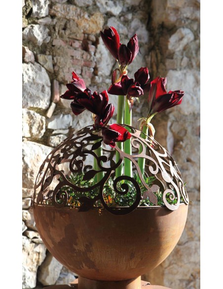 Halbkugeln  Barock-Halbkugel mit Ring - Ø 50 cm Ø 50 cm
mit angeschweißtem Ring an der Innenseite der Öffnung
passt genau auf 