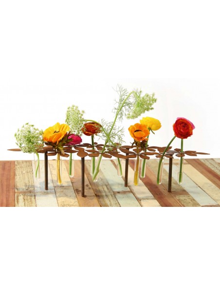 ausgefallene Tischdekoration  Tischdeko Ständer - Blumen - 64 cm lang inkl. 10 Reagenzgläser Die perfekte Tischdeko mit Blumen:  ausgefallene Tischdekoration  Tischdeko Ständer - Blumen - 64 cm lang inkl. 10 Reagenzgläser Die perfekte Tischdeko mit Blumen: