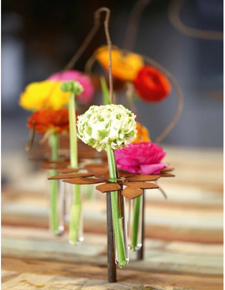 ausgefallene Tischdekoration  Tischdeko Ständer - Blumen - 64 cm lang inkl. 10 Reagenzgläser Die perfekte Tischdeko mit Blumen:  ausgefallene Tischdekoration  Tischdeko Ständer - Blumen - 64 cm lang inkl. 10 Reagenzgläser Die perfekte Tischdeko mit Blumen: