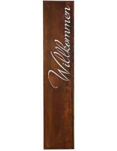 Gartendeko Rost Edelrost Stele - Willkommen - in Schreibschrift - Höhe 200 cm 
Höhe 200 cm
Breite 41 cm