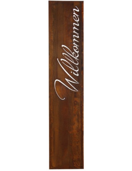 Gartendeko Rost Edelrost Stele - Willkommen - in Schreibschrift - Höhe 200 cm 
Höhe 200 cm
Breite 41 cm
 Gartendeko Rost Edelrost Stele - Willkommen - in Schreibschrift - Höhe 200 cm 
Höhe 200 cm
Breite 41 cm