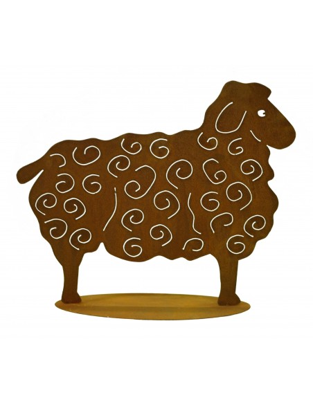 Schafe +Ziegen Deko Schaf groß 56 x 70 cm Gartenfigur für den Bauerngarten Rost Schaf gro&szlig; 56 x 70 cm auf Platte
 

H&o