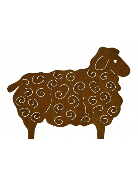 Schafe +Ziegen Deko Schaf groß als Gartenstecker - 56 x 70 cm - Gartendeko Rost 
H&ouml;he 56 cm
Breite 70 cm
Stab ca. 30 cm