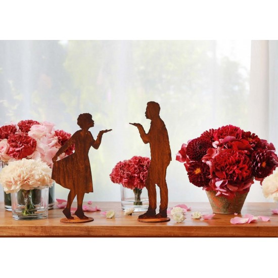 Gartendeko Rost Kleiner Jan mit Kusshand auf Platte, Höhe 27 cm 
Kleiner Jan mit Kusshand auf Platte
Höhe 27 cm
