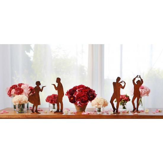 Gartendeko Rost Kleiner Jan mit Kusshand auf Platte, Höhe 27 cm 
Kleiner Jan mit Kusshand auf Platte
Höhe 27 cm
