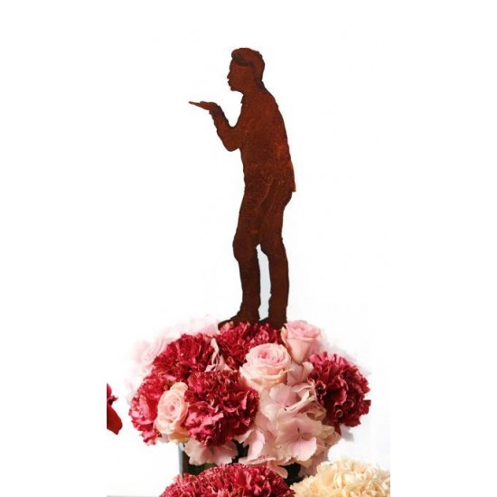 Hochzeitsdeko Vintage und Einzigartig Kleiner Jan mit Kusshand auf Platte, Höhe 27 cm 
Kleiner Jan mit Kusshand auf Platte
Höh