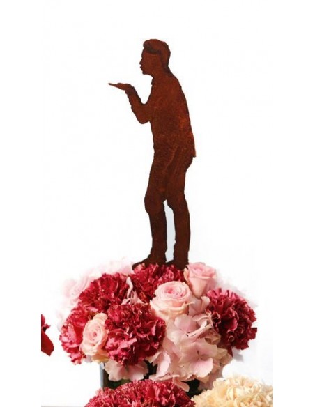 Hochzeitsdeko Vintage und Einzigartig Kleiner Jan mit Kusshand auf Platte, Höhe 27 cm 
Kleiner Jan mit Kusshand auf Platte
Höh