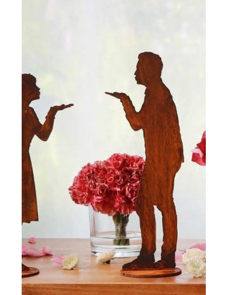 Hochzeitsdeko Vintage und Einzigartig Kleiner Jan mit Kusshand auf Platte, Höhe 27 cm 
Kleiner Jan mit Kusshand auf Platte
Höh