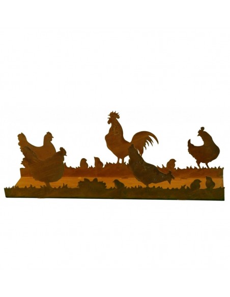 Windlichthalter Hühnerfamilie