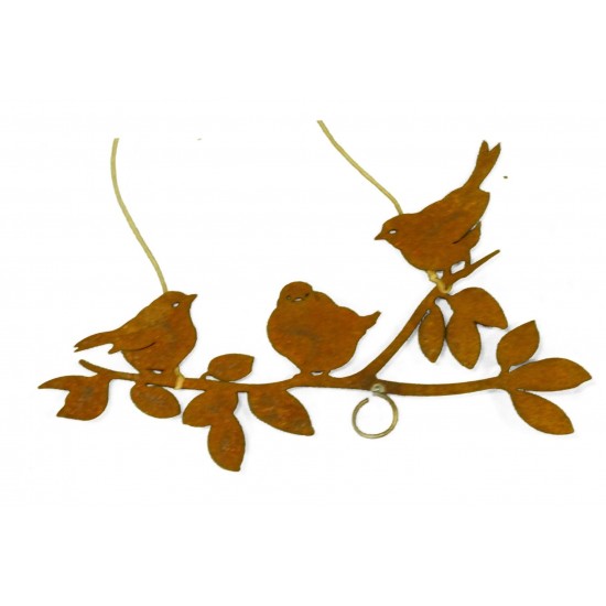 Deko Vögel zum aufhängen - fiigrane Deko aus Edelrost