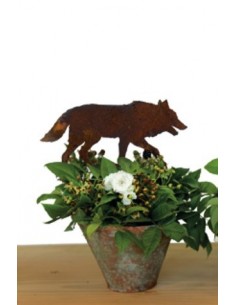 Gartendeko Rost Gartenstecker Böser Wolf - 20 cm breit - groß 
Höhe 10 cm
Breite 20 cm
zzgl. Stecker 7 cm
