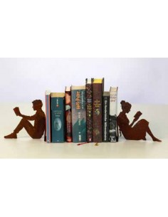 Gartendeko Rost Lesende Frau als Buchstütze mit Winkel - Höhe 17 cm, Breite 28 cm 
Höhe 17 cm
Breite 28 cm
 2