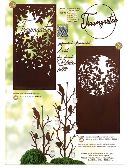 Feuerschalen GRATIS - Deko Katalog 2021 - Gartendeko - Sichtschutz und schöne Sprüche Kostenloser Deko Katalog vom Metallmichl f