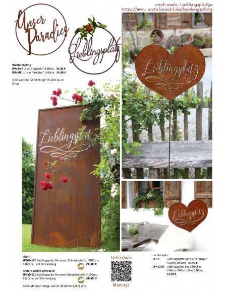 Feuerschalen GRATIS - Deko Katalog 2021 - Gartendeko - Sichtschutz und schöne Sprüche Kostenloser Deko Katalog vom Metallmichl f