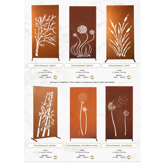 Feuerschalen GRATIS - Deko Katalog 2021 - Gartendeko - Sichtschutz und schöne Sprüche Kostenloser Deko Katalog vom Metallmichl f