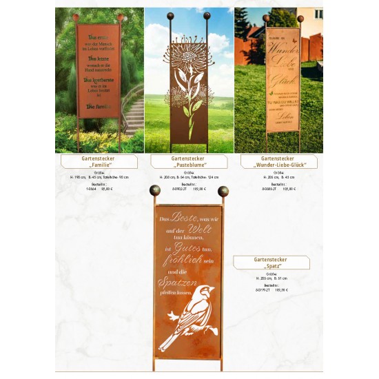 Feuerschalen GRATIS - Deko Katalog 2021 - Gartendeko - Sichtschutz und schöne Sprüche Kostenloser Deko Katalog vom Metallmichl f