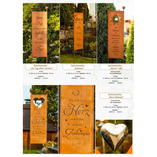 Feuerschalen GRATIS - Deko Katalog 2021 - Gartendeko - Sichtschutz und schöne Sprüche Kostenloser Deko Katalog vom Metallmichl f